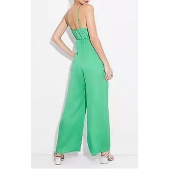 Wild Fable Green Adjustable Strap Jumpsuit Size XS New - Picture 2 of 7